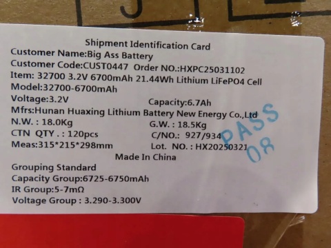 Akumulator 32700 21.44Wh bateria BAB LFP LIFEPO4 AM25C21 3.2V 6700mAh