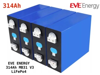 V19 MAGAZYN energii DYI 16k-17kWh na ogniwach 314Ah EVE Energy i JK-BMS V19