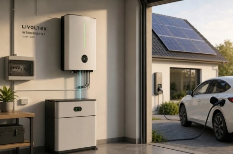 LIVOLTEK 5kW hybrydowy niskonapięciowy falownik Inwerter Hyper-5000 cichy