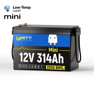 WattCycle 12V 314Ah MINI 200A BMS i BEZ Bluetooth