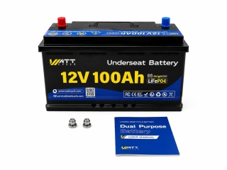 solidny Akumulator WattCycle 12V 100Ah H190 (pod siedzenie) SMART