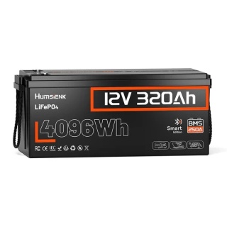 320Ah Humsienk 12V 320Ah 250A BMS z Bluetooth (SMART)