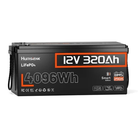 320Ah Humsienk 12V 320Ah 250A BMS z Bluetooth (SMART)